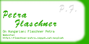 petra flaschner business card